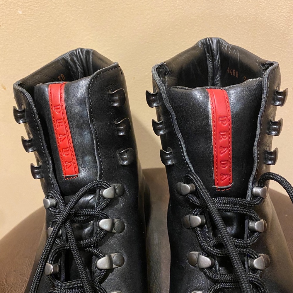 ❤️Prada Sport Black Combat Boots.  EUC. - Picture 8 of 11